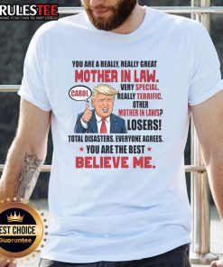 Funny Christmas gift for mother-in-law featuring a humorous Trump T-shirt design, perfect for holiday laughs and cheer.