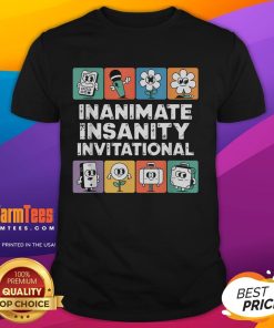 Alt Text: Funny Creator Ink Inanimate Insanity Invitational T-Shirt featuring vibrant graphics and playful character designs.