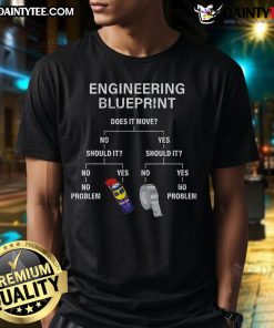 Funny Engineering Blueprint Engineer T-Shirt design featuring humorous graphics and text for engineering enthusiasts.