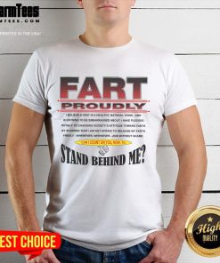 Funny Fart Proudly T-Shirt featuring humorous text, perfect for those who love quirky, fun apparel.
