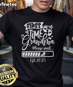 Funny First Time Grandma 2025 Loading T-Shirt for Nana Baby Announcement, featuring playful graphics and vibrant colors.