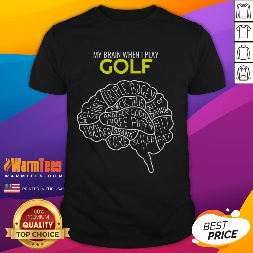 Funny Golf Joke Frustrated Angry Rubbish Golfer Dad Golfing T Shirt Funny Golf Joke T-Shirt featuring a frustrated dad golfer expressing anger over his rubbish golfing skills.