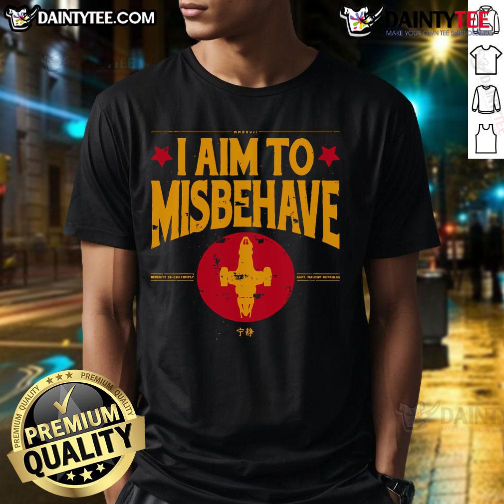 Funny I Aim To Misbehave T Shirt Funny I Aim To Misbehave T-Shirt featuring a playful design perfect for fans of humor and quirky apparel.