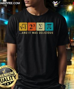 Funny I Ate Some Pie Pi Day Math T-Shirt featuring a playful pie graphic and math symbols, perfect for math lovers.