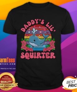 Funny Inappropriate Daddy's Lil Squirter T-Shirt featuring humorous design, perfect for dad's playful wardrobe.