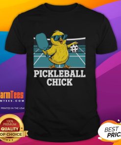 Funny Pickleball Chick Sports T-Shirt featuring a humorous pickleball graphic, perfect for pickleball enthusiasts.