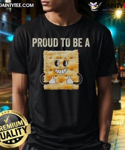 Funny Proud To Be A Cracker T-Shirt featuring humorous graphics and bold text, perfect for casual wear and proud moments.