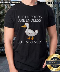 Funny Stay Silly Goose meme t-shirt featuring humorous graphics and text, perfect for casual wear and laughter.