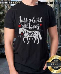 Funny Sweet Horse Riding T-Shirt featuring a girl who loves horses, perfect for equestrian enthusiasts and horse lovers.