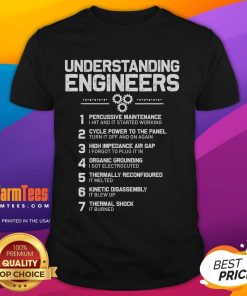 Funny Understanding Engineers Sarcastic Engineering T-Shirt design featuring humorous engineering graphics and witty text.