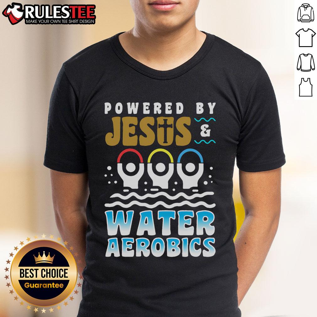 Funny Water Aerobics Jesus Aquatic Fitness T Shirt Funny Water Aerobics Jesus Aquatic Fitness T-Shirt featuring a whimsical design of Jesus in a pool setting.