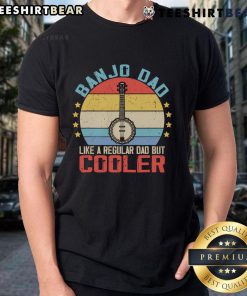 Good Banjo Dad T-Shirt design featuring a fun phrase: 'Like A Regular Dad But Cooler,' perfect for banjo-loving fathers.