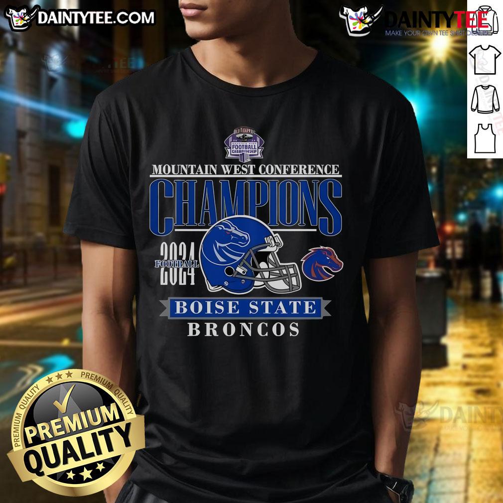 Good Boise State Broncos 2024 Mountain West Football Conference Champions T-Shirt Boise State Broncos 2024 Mountain West Football Conference Champions T-Shirt featuring team colors and logo design.