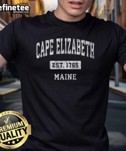 Good Cape Elizabeth Maine Me Vintage Sports Established T-Shirt featuring retro design and vibrant colors, perfect for fans.