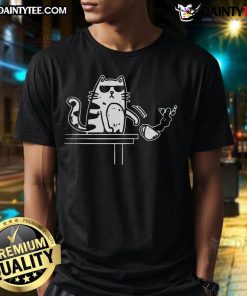 Good Cat Oups Coffee T-Shirt featuring a playful cat design, perfect for cat lovers and coffee enthusiasts.