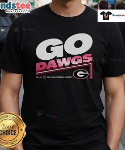 Good College Football Playoff 2025 Georgia slogan T-shirt featuring bold graphics and team colors for fans.