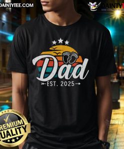 Good Dad Est 2025 Retro Vintage T-Shirt for first-time dads, perfect gift for new fathers celebrating fatherhood.