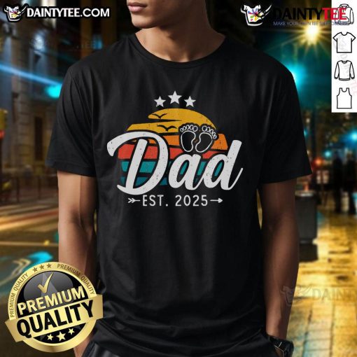 Good Dad Est 2025 Retro Vintage T-Shirt for first-time dads, perfect gift for new fathers celebrating fatherhood.