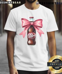 Good Dr Pepper Pink Bow Coquette T-Shirt featuring a stylish pink design and playful bow detail for a trendy look.