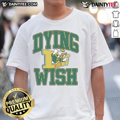 Good Dying Wishmas Donald Duck T-Shirt featuring a festive design with Donald Duck in holiday attire.