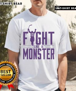 Good Fight Like A Monster Ice Hockey T-Shirt featuring a bold graphic design for hockey enthusiasts and fans.