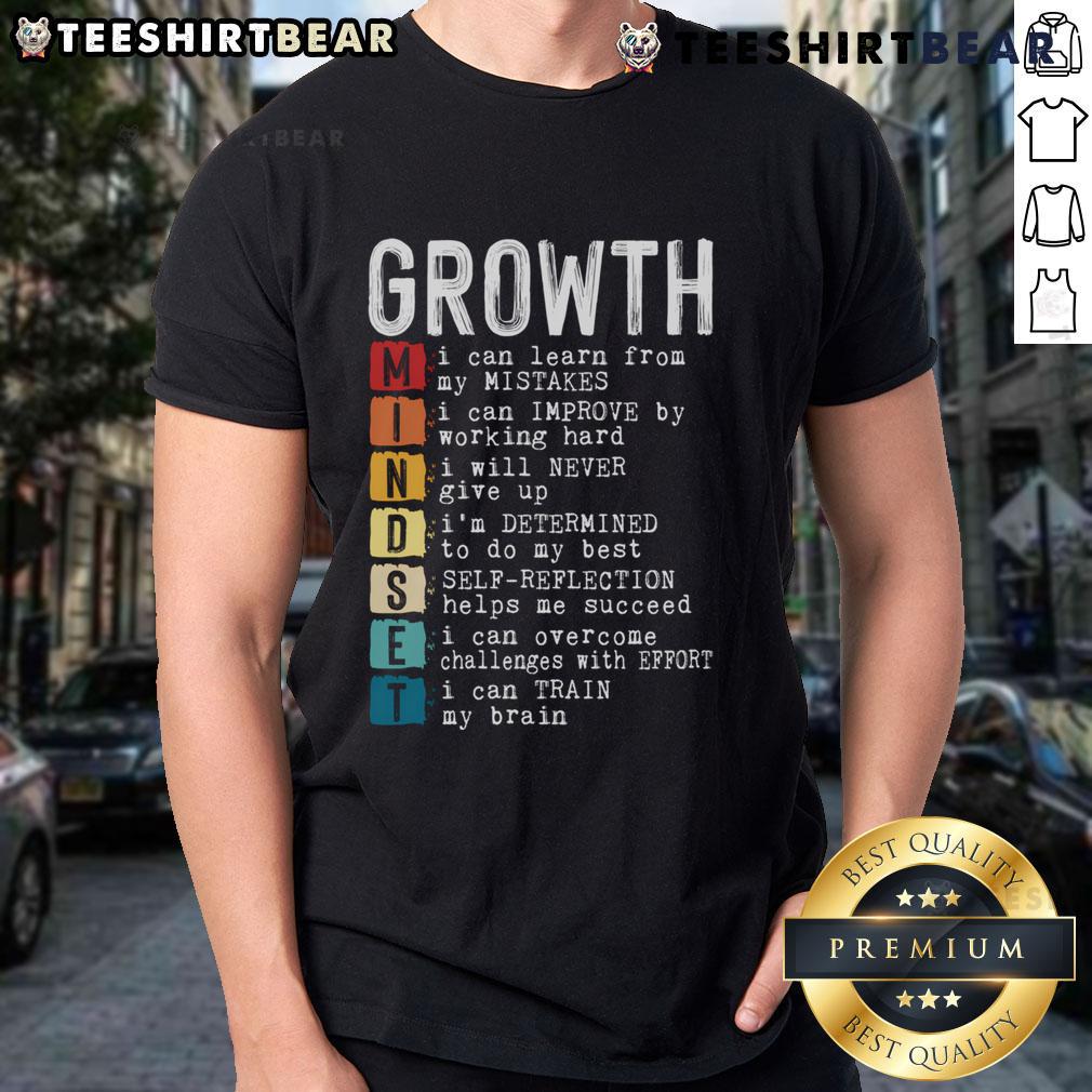 Good Growth Mindset Definition Positive Motivational Quote Saying T Shirt Good Growth Mindset Definition T-Shirt featuring a positive motivational quote for inspiration and encouragement.