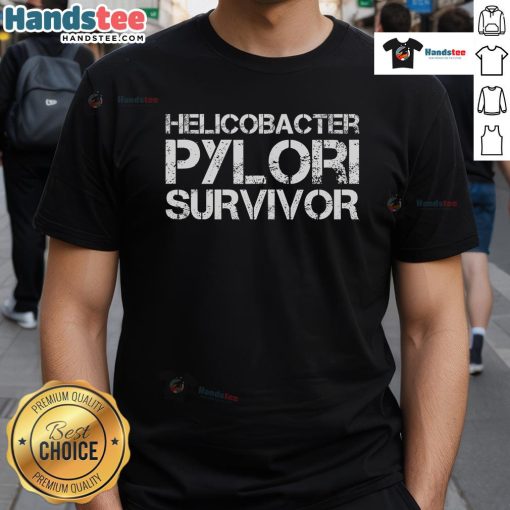 Good Helicobacter Pylori Survivor T-Shirt featuring a bold graphic and positive message for those overcoming H. pylori.