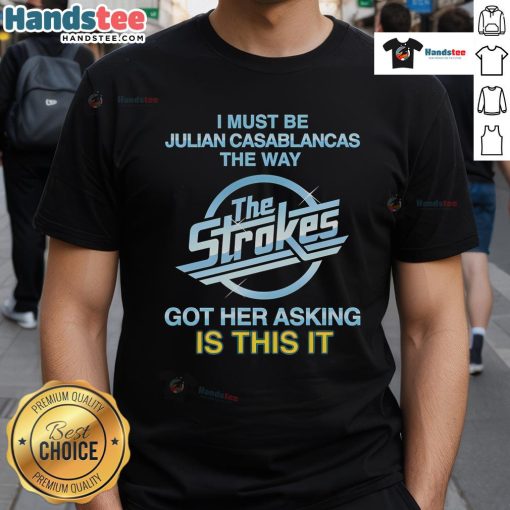 Alt Text: Good I Must Be Julian Casablancas T-Shirt featuring 'Is This It' design, perfect for fans of The Strokes.