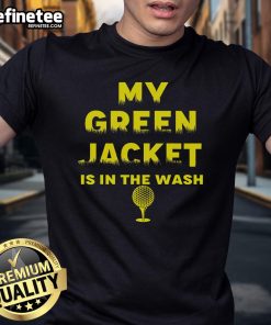 Alt Text: Good jacket in green, featuring a golfer graphic on a master golf player t-shirt, perfect for golf enthusiasts.