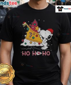 Good Kansas City Chiefs NFL Snoopy Christmas Tree Ho Ho Ho T-Shirt featuring festive design for holiday cheer.