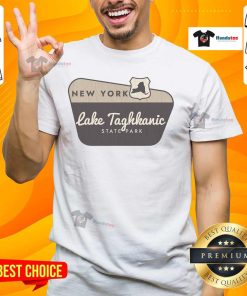 Good Lake Taghkanic State Park New York welcome sign on a vacation t-shirt, perfect for nature lovers and travelers.