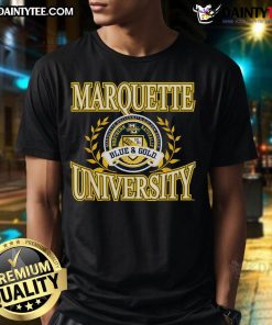Good Marquette Golden Eagles Laurels T-Shirt featuring vibrant team colors and logo, perfect for fans and stylish wear.