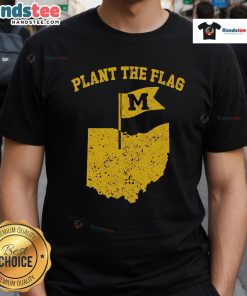 Good Michigan Plant The Flag yellow T-shirt featuring bold Michigan graphics, perfect for proud state fans and casual wear.