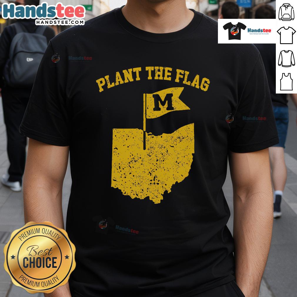 Good Michigan Plant The Flag Yellow Michigan T Shirt Good Michigan Plant The Flag yellow T-shirt featuring bold Michigan graphics, perfect for proud state fans and casual wear.