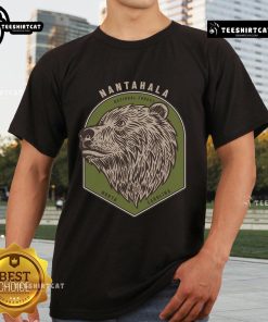 Good Nantahala National Forest North Carolina Mountains Bear T-Shirt featuring a scenic bear design and mountain backdrop.
