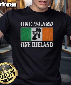 Alt Text: Good One Island One Ireland Proud Irish Heritage T-Shirt showcasing vibrant Irish pride and cultural symbols.