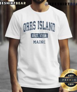 Vintage Good Orrs Island Maine ME Est 1758 T-shirt design featuring classic graphics and retro style.