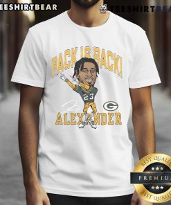 Good Packers Homage Alexander Pack Is Back T-Shirt featuring vibrant graphics celebrating the NFL star.