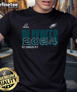 Good Philadelphia Eagles 2024 NFL Playoffs T-Shirt featuring team logo and vibrant colors, perfect for game day.