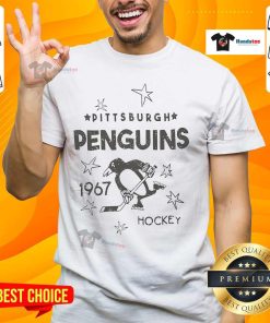 Good Pittsburgh Penguins Logo 1967 Hockey T-Shirt featuring iconic penguin design in team colors for fans and collectors.