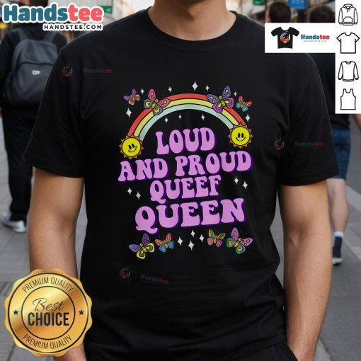 Good Queef Queen T-Shirt featuring humorous design about embarrassing queefing moments, perfect for funny apparel lovers.