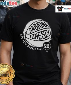 Good Sabrina Ionescu No 20 New York Liberty Basketball T-Shirt featuring vibrant team colors and player graphic design.
