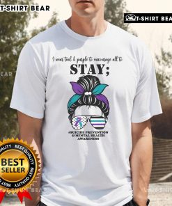Good Suicide Prevention Awareness T-Shirt featuring a messy bun design, promoting mental health support and awareness.