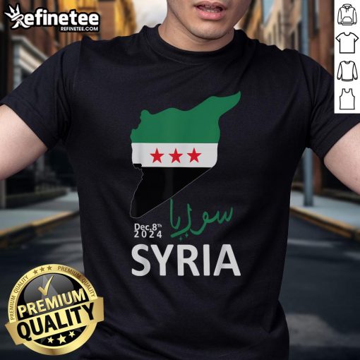 Good Syria Flag Apparel Free T-Shirt featuring the vibrant Syrian flag design on a stylish, comfortable shirt.