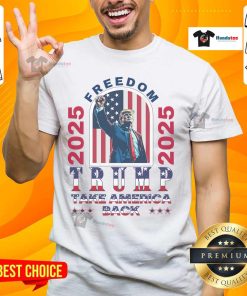 Alt Text: Good Trump Take America Back 2024 Freedom And Safety T-Shirt featuring patriotic design and bold text for supporters.
