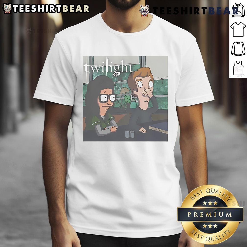 Good Twilight Bob'S Burgers Twilight Movie T Shirt Good Twilight Bob's Burgers Twilight Movie T-Shirt featuring iconic characters in a fun, vibrant graphic design.