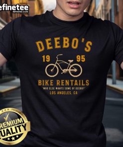 Good Vintage Deebo's Bike Rentals T-Shirt featuring retro design, ideal for cycling enthusiasts and vintage fashion lovers.
