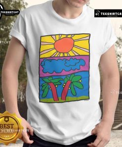 Good Vintage Doron Sun Light Cloud Nature Art T-Shirt featuring a colorful design of sun and clouds against a nature backdrop.
