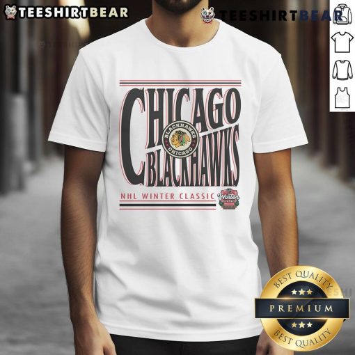 Chicago Blackhawks Khaki 2025 NHL Winter Classic Richmond Powerhouse T-Shirt featuring team logo and stylish design.