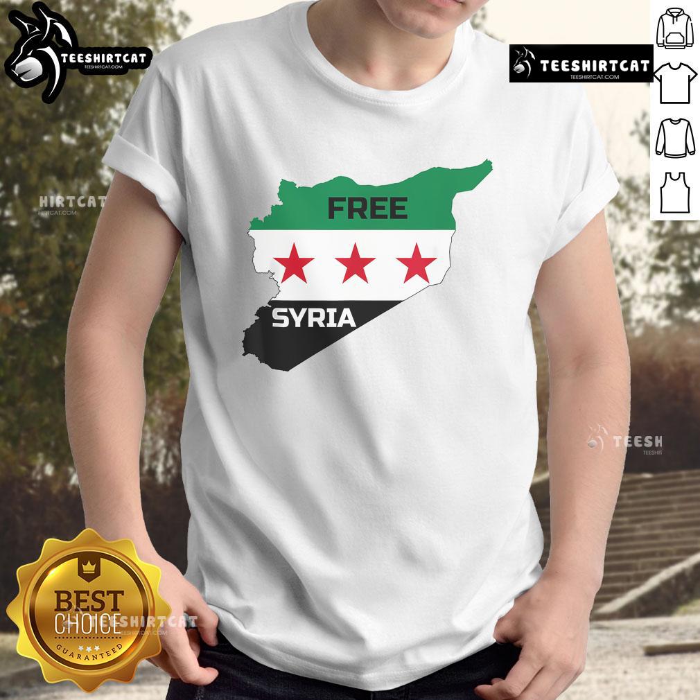 Hot Free Syria Help Syrian People T Shirt Hot Free Syria Help Syrian People T-Shirt design featuring bold text and vibrant colors supporting Syrian humanitarian aid.